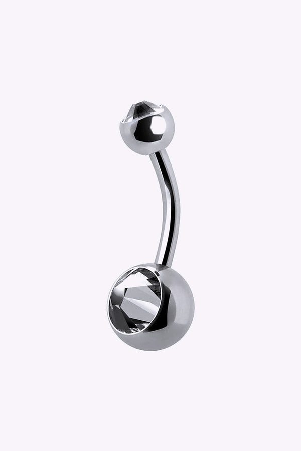Baby Banana Barbell 4X6 Mm Dubbla Vita Kristaller
