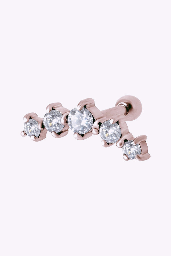 Barbell 5 St Vita Kristaller Roseguld