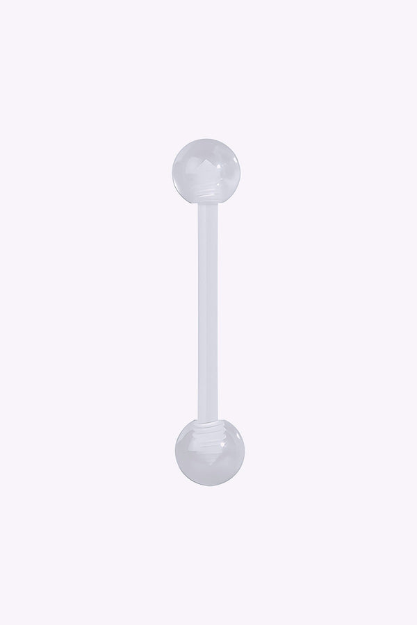 Barbell i medicinsk bioplast - 1,6 x 12 mm - 4 mm kula
