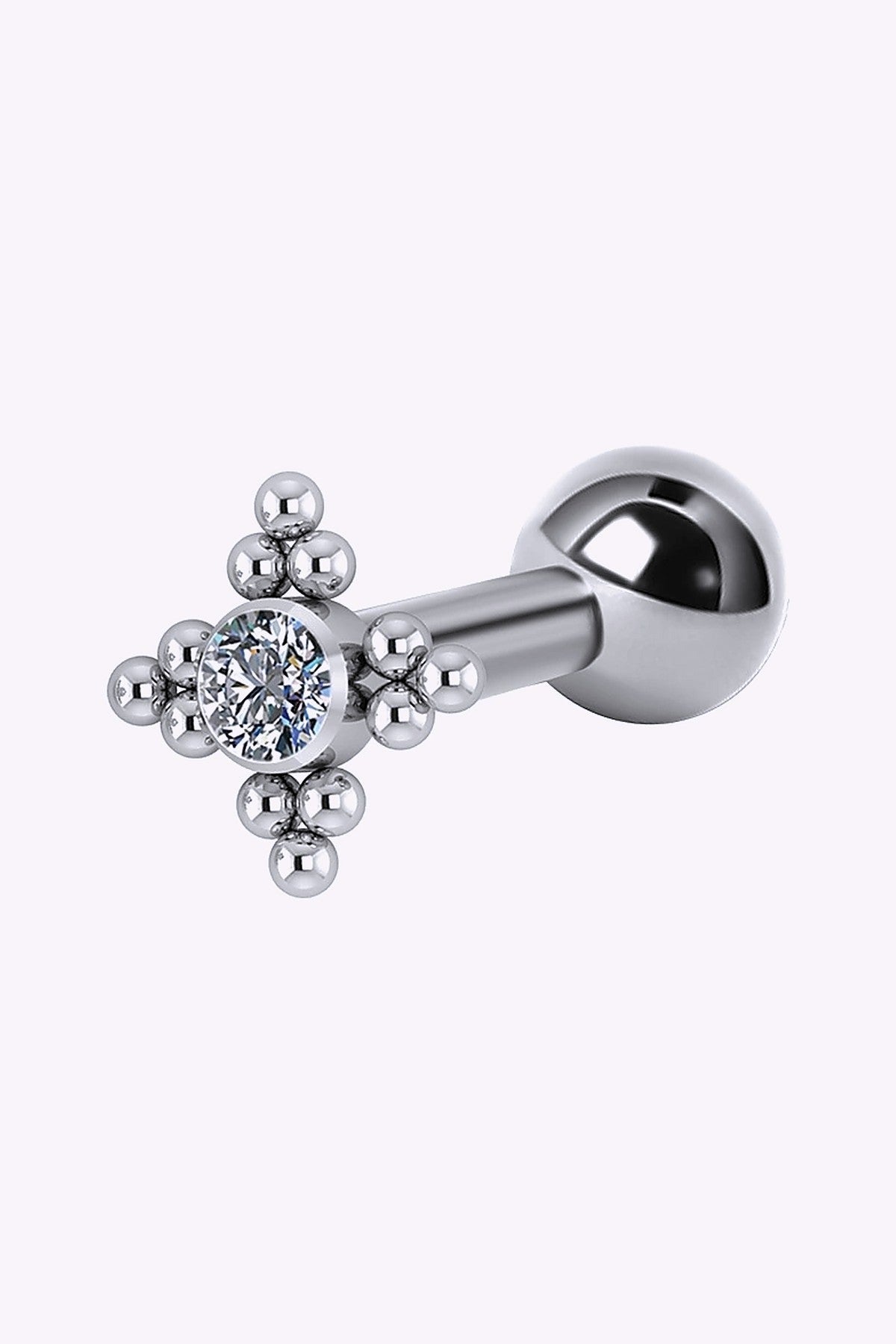 Barbell Mostrad Med Kristall 1 2 Mm Titan
