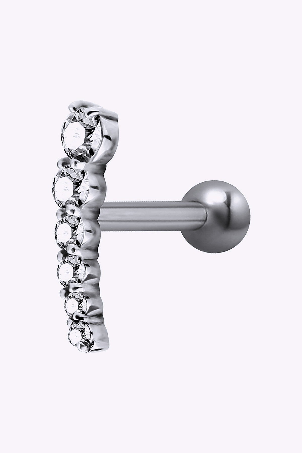 Barbell Till Piercing I Orat 6 St Vita Kristaller Vanster Stal