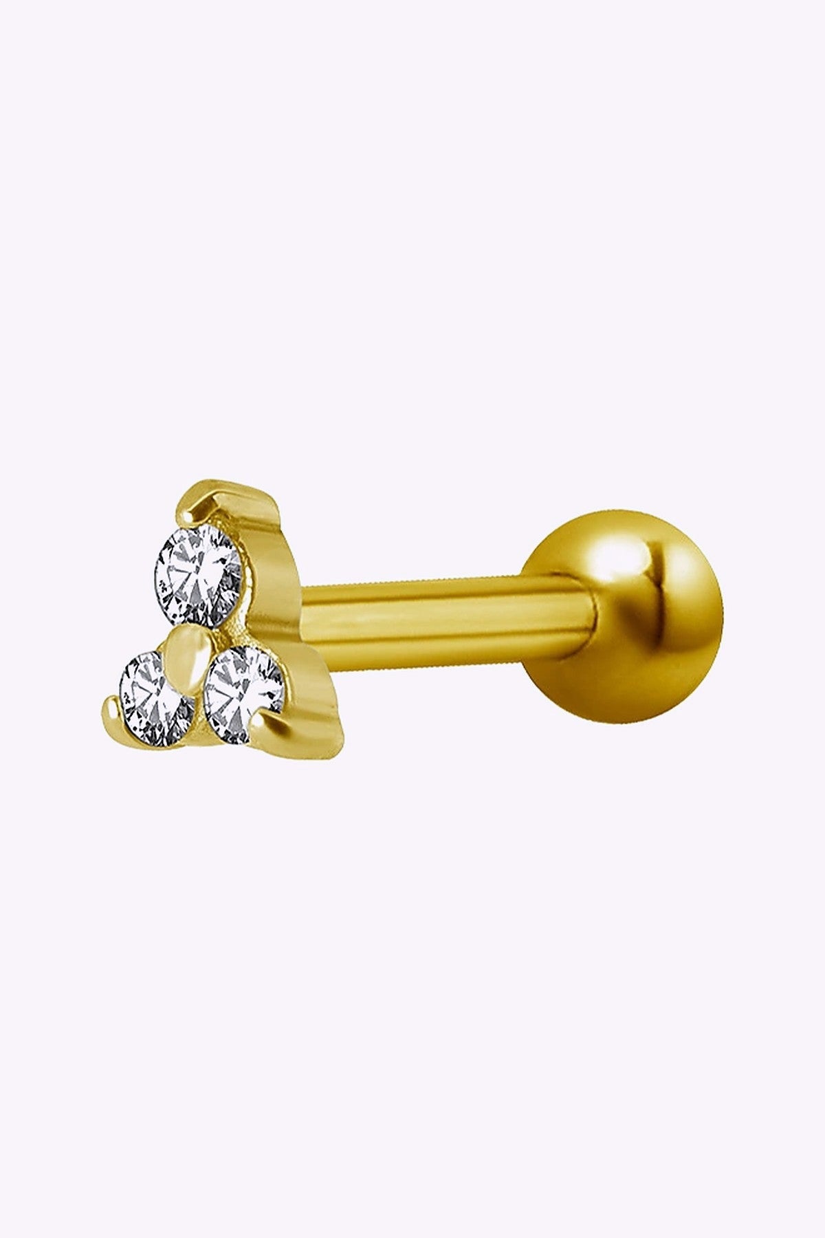 Barbell Trinity 1 2 Mm 3 St Vita Kristaller Guld
