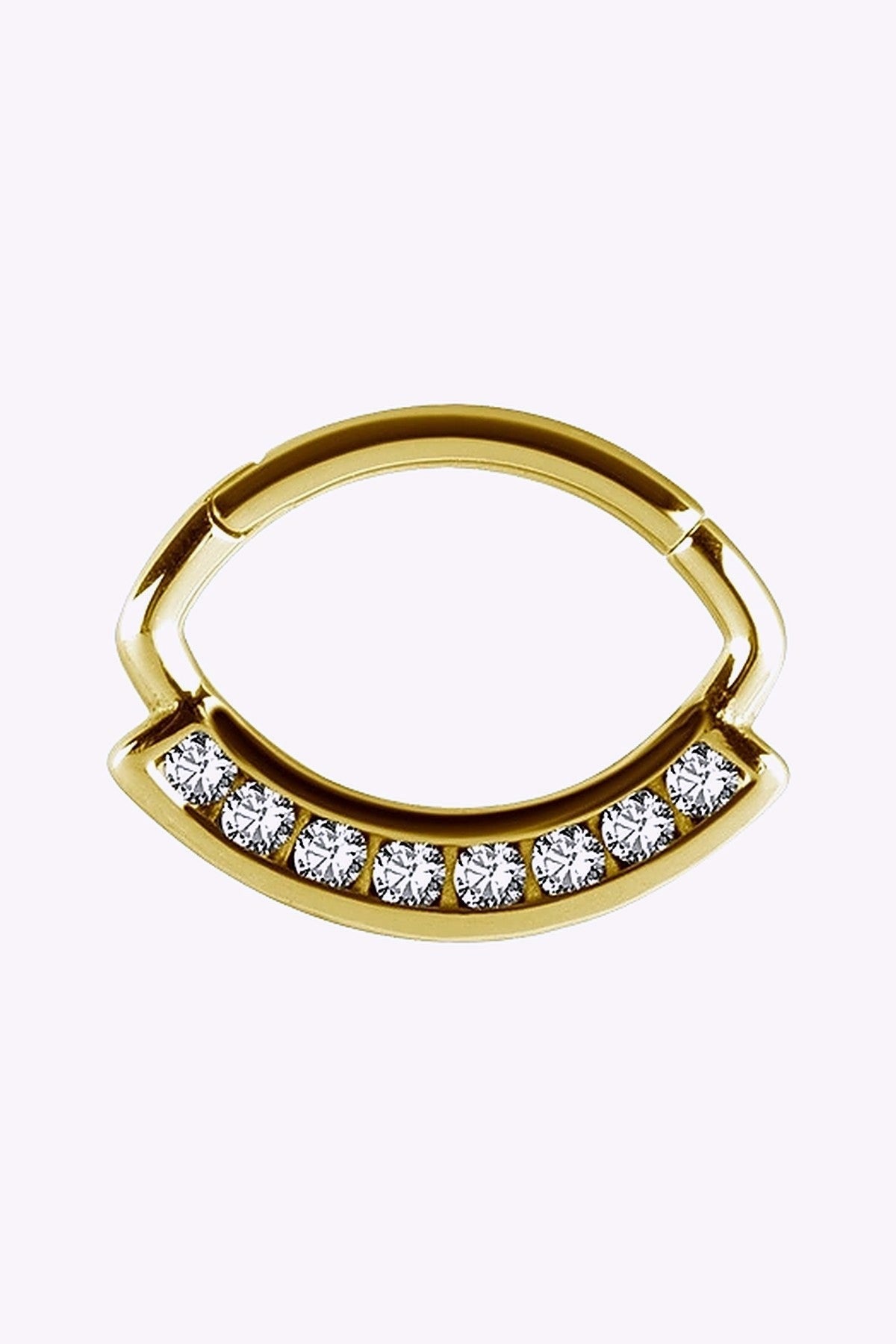 Clicker 1 2 Mm Guld Vita Kristaller