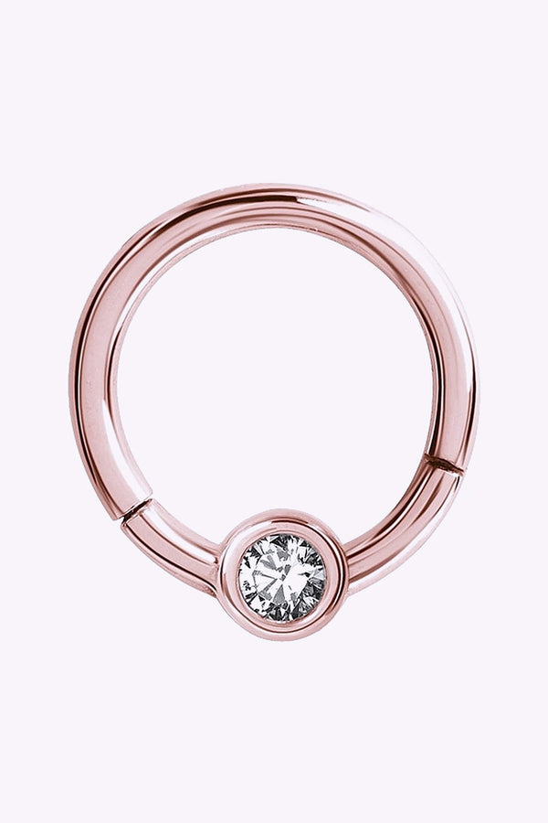 Clicker 1 2 Mm Oppningsbar Roseguld Vit Kristall