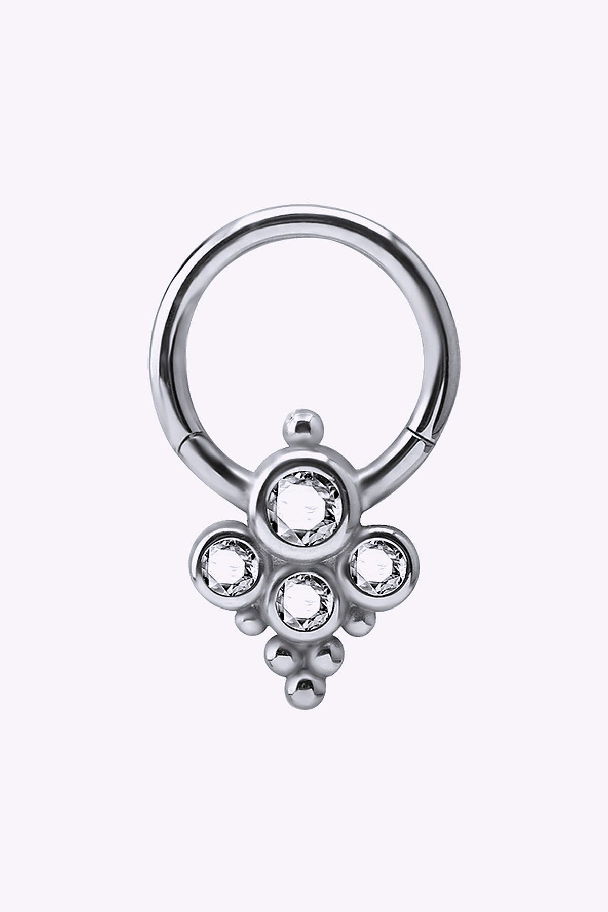 Clicker 1 2 Mm Oppningsbar Stal Vita Kristaller 2