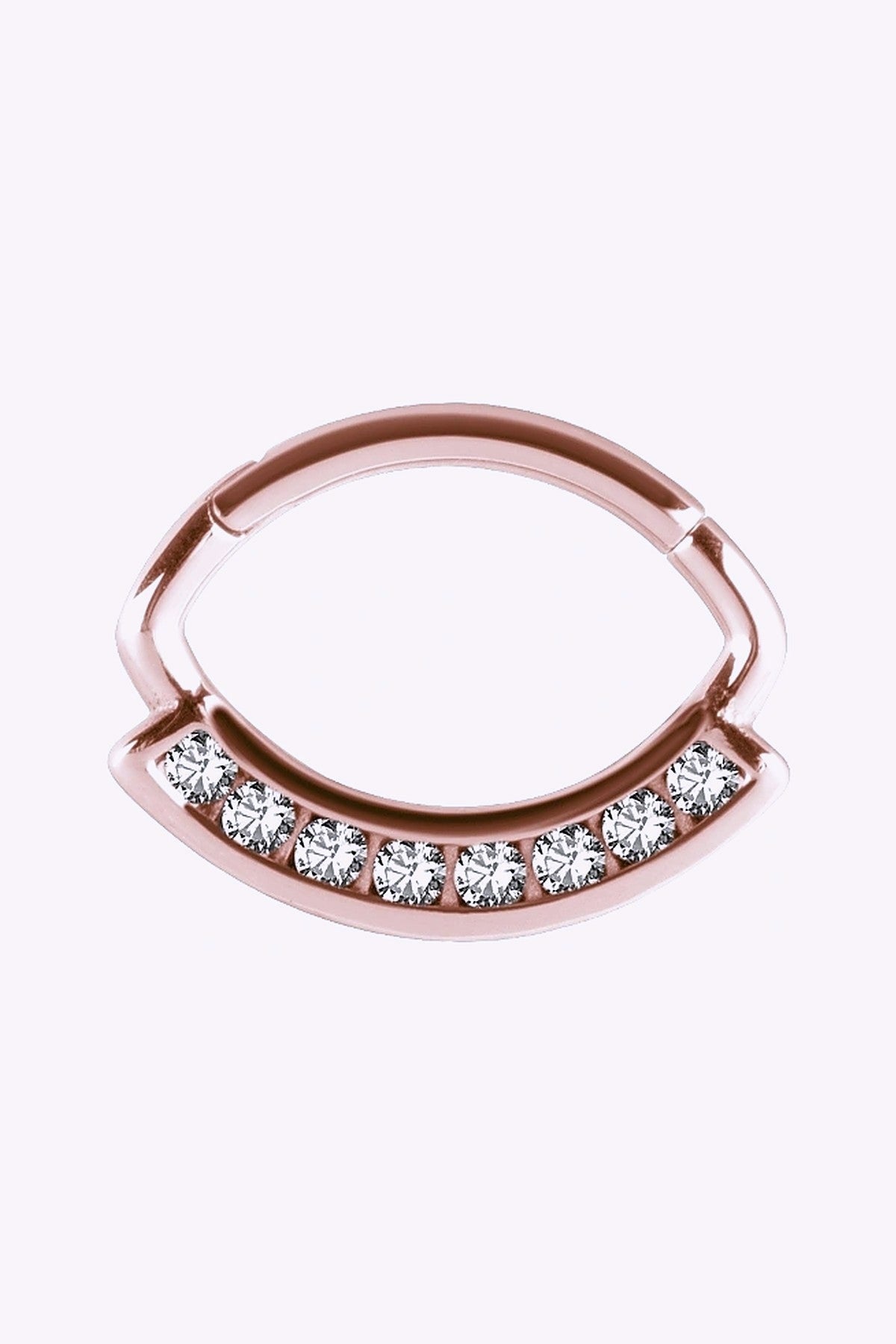 Clicker 1 2 Mm Roseguld Vita Kristaller