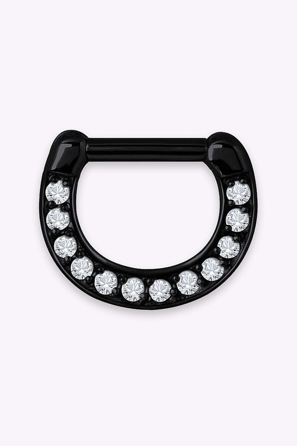 Clicker 1 6 8 Mm Svart Med Vit Kristall