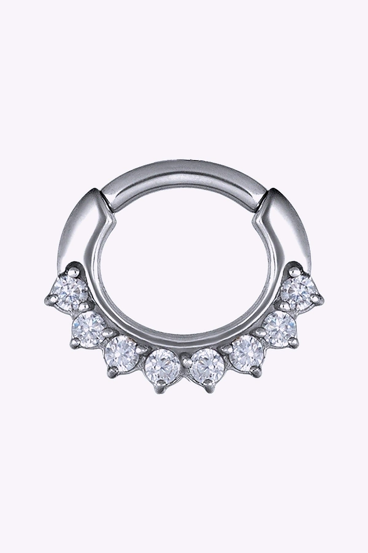 Clicker Curved Small 1 2 Stal Med Vit Kristall