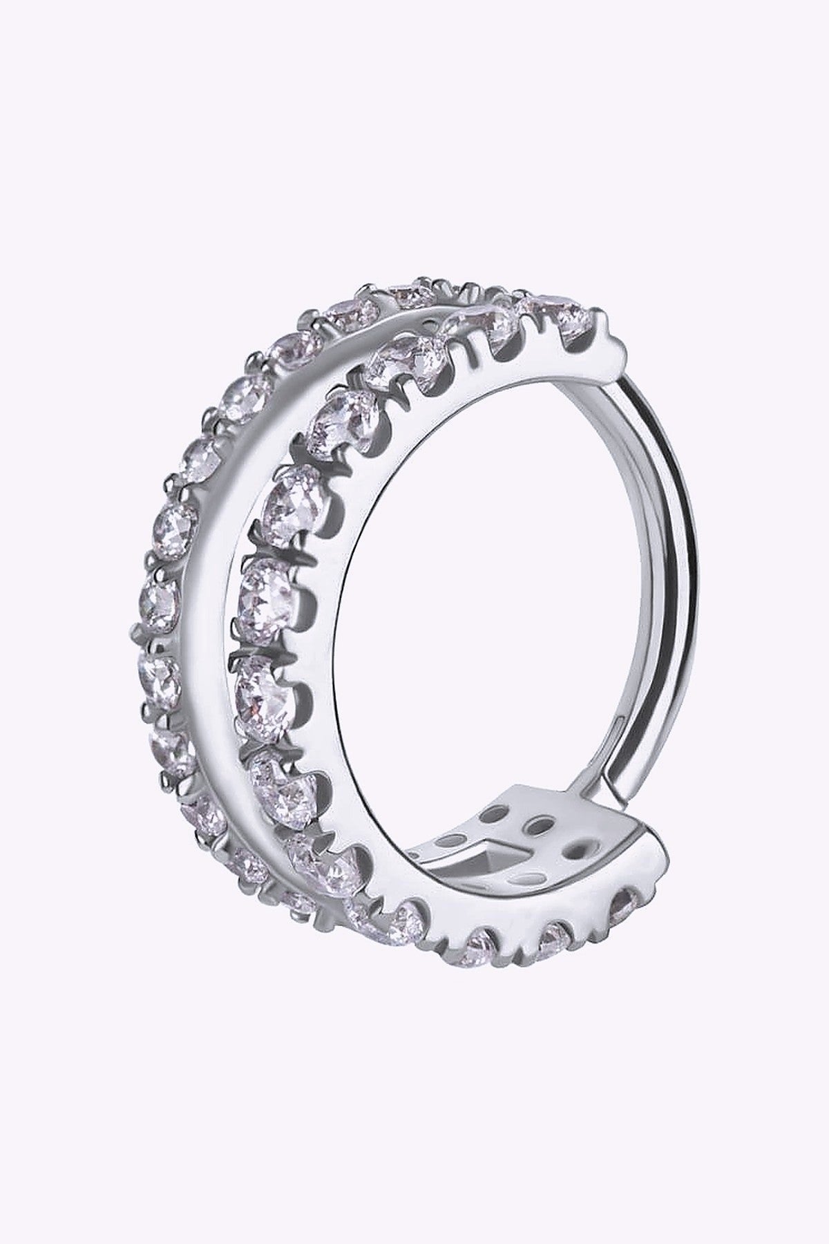 Clicker Ring Dubbelradig Vita Kristaller Kirurgstal 3