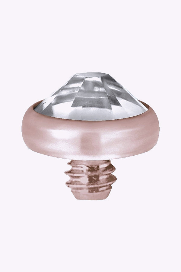 Dermal Anchor Roseuld Vit Kristall
