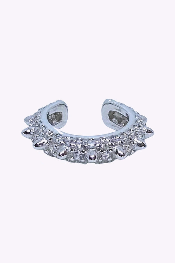 Ear Cuff Akta Silver Med Kristaller Fake Earcuff