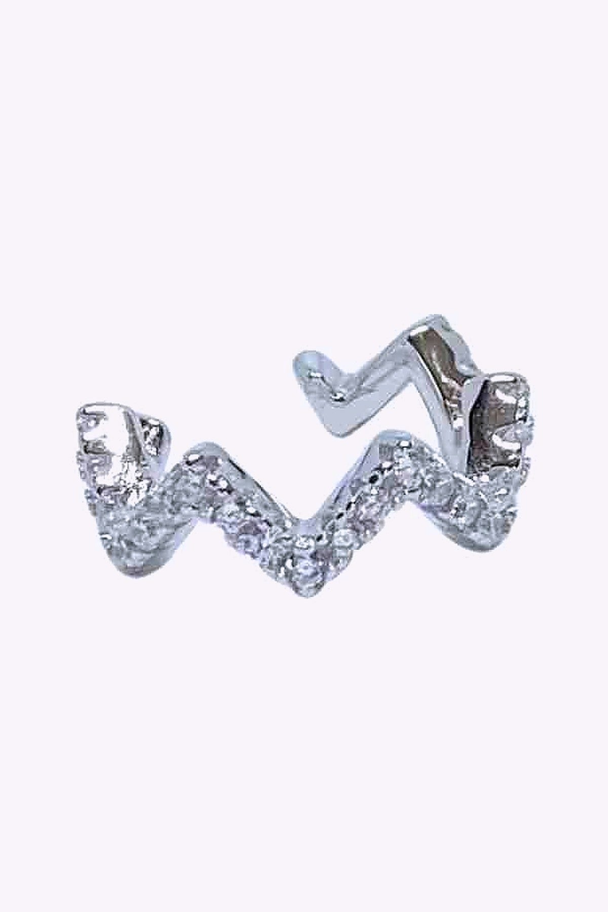 Ear Cuff Akta Silver Med Kristaller Fakepiercing 2
