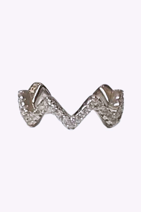 Ear Cuff Akta Silver Med Kristaller