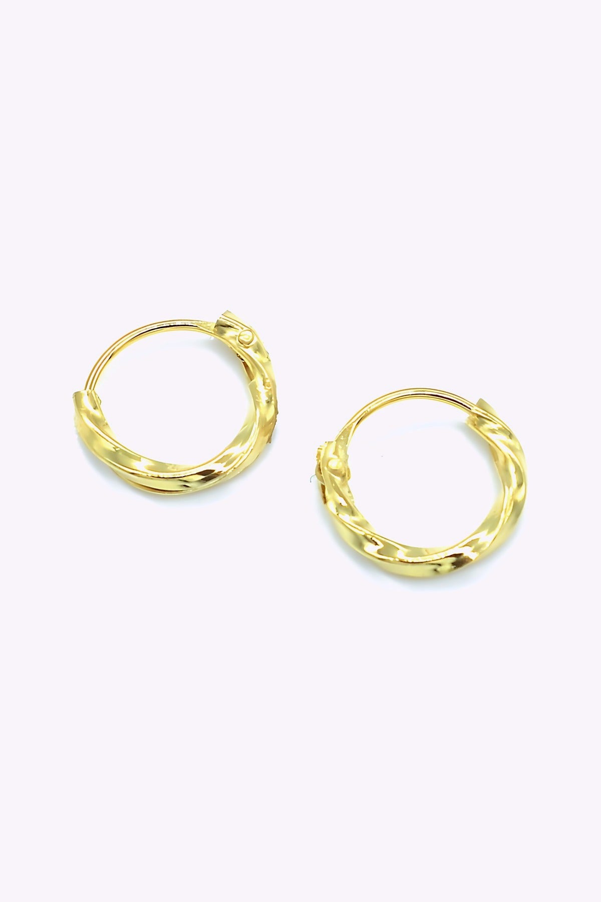 Guldpläterade silver hoops | BASSMA