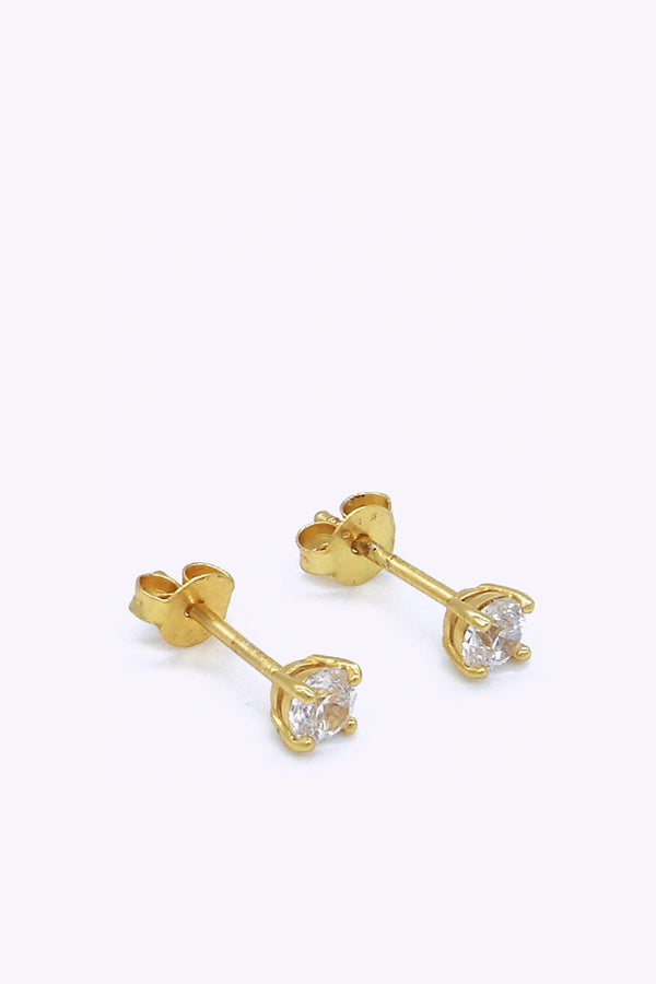 Guldplaterade Silver Studs Alicia