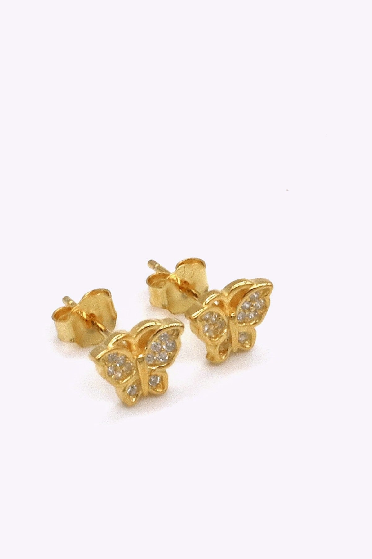 Guldplaterade Silver Studs Aman