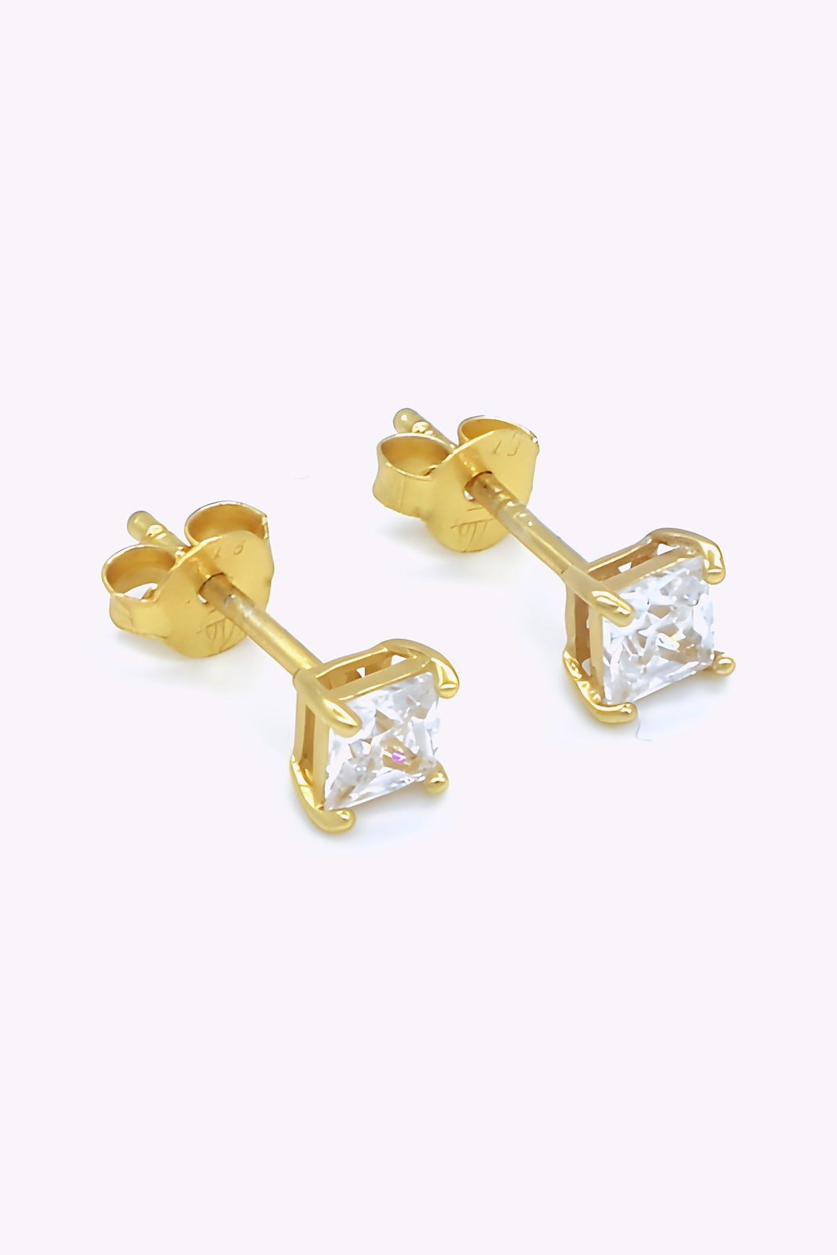 Guldpläterade silver studs | LUNA