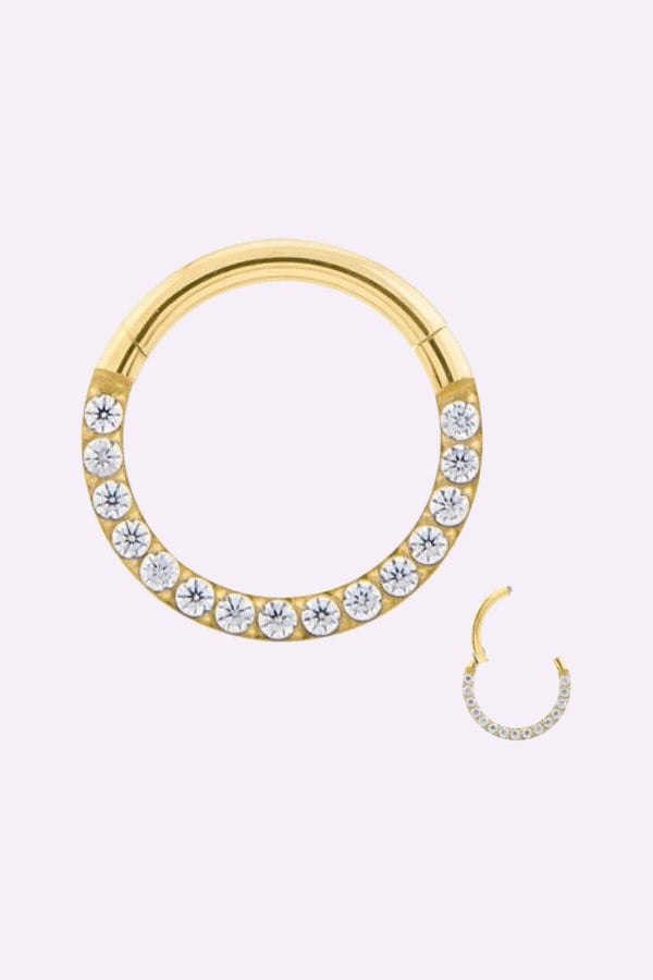 Septum Och Daith Clicker Vackert Monster Guld Pvd 3