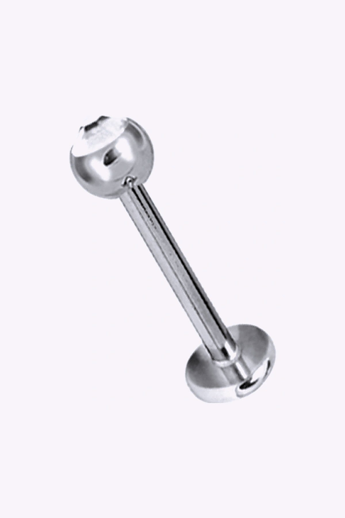 Labret 1 2 Mm 3 Mm Med Vit Glittrig Kristall Titan