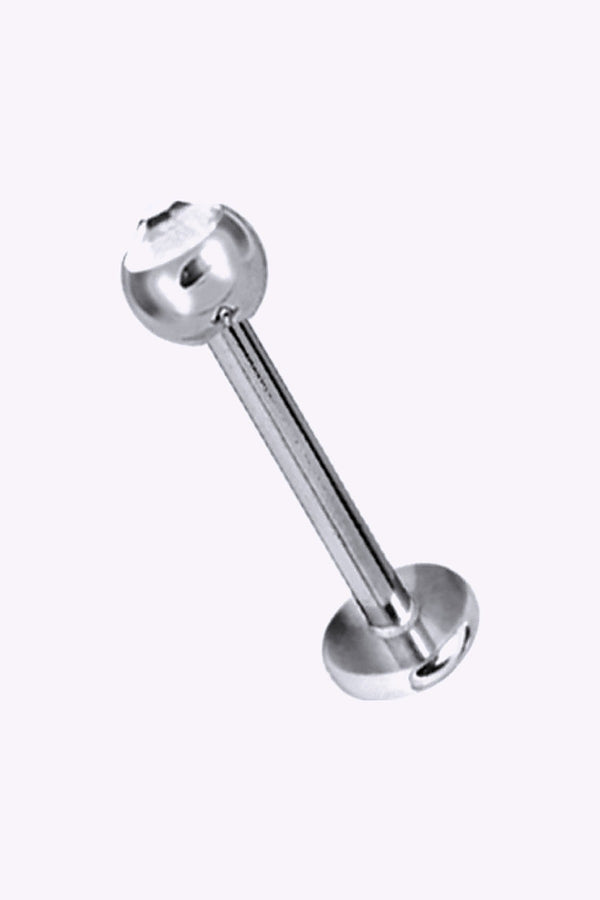 Labret 1 6 X 8 Mm Med Vit Kristall Titan