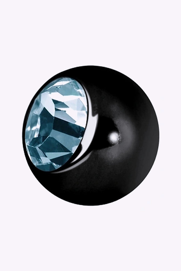 Liten Extrakristall 1 2 Mm Svart Ljusbla Kristall