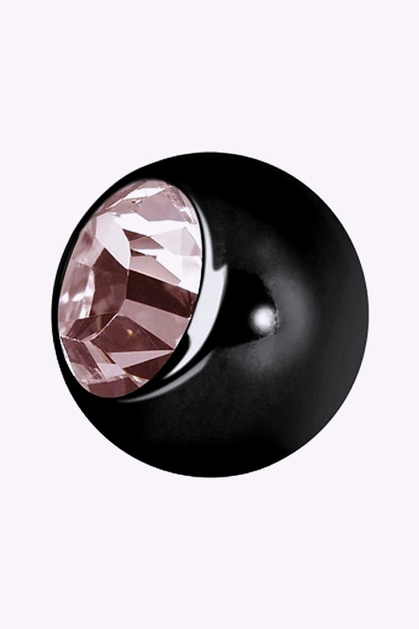 Liten Extrakristall 1 2 Mm Svart Rosa Kristall