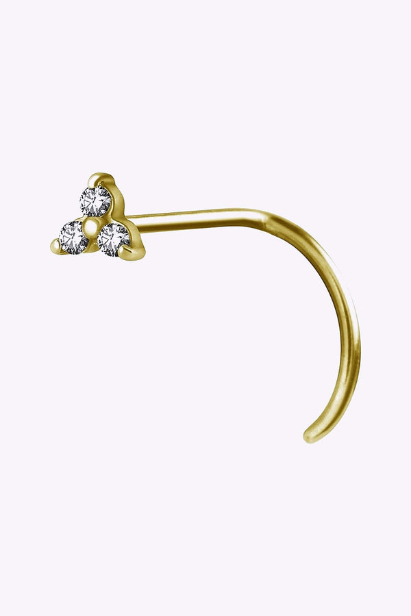 Naspiercing Trinity Nassmycke 0 8 Mm 24K Guld Pvd