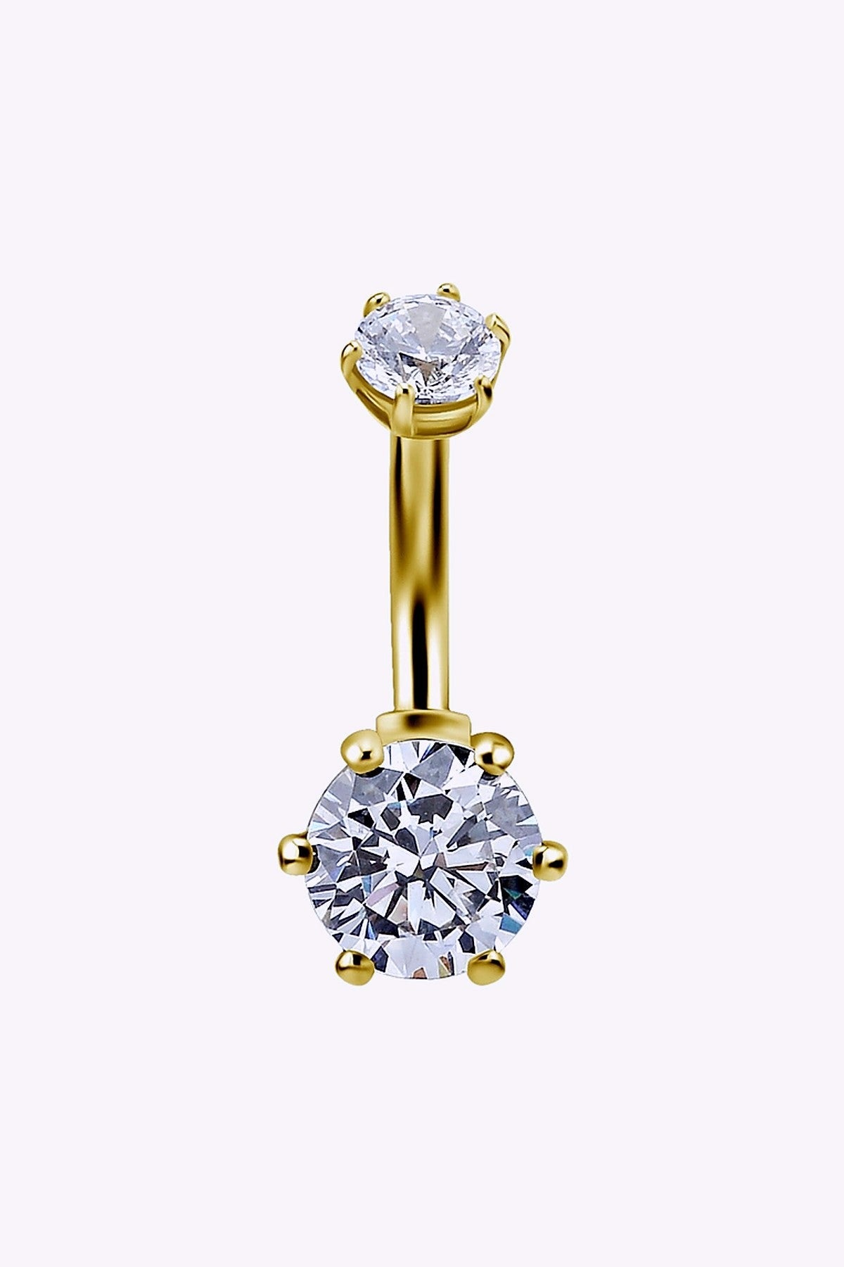 Navelpiercing 18K Guld Och Cubic Zirconer