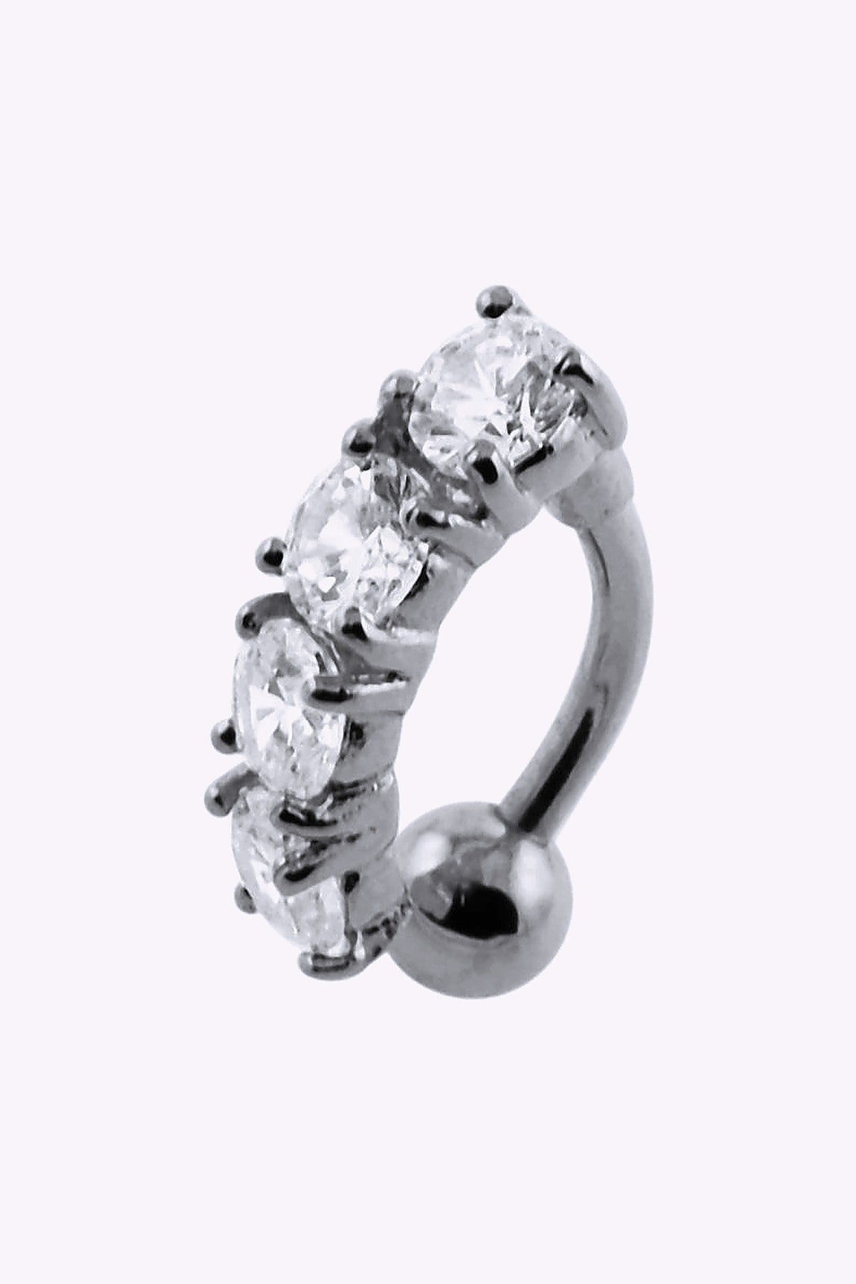 Navelpiercing 4 Briljantslipade Glittriga Kristaller