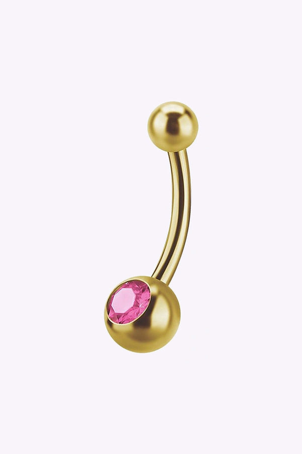 Navelpiercing Baby Banana Barbell 4X Bla Kristall