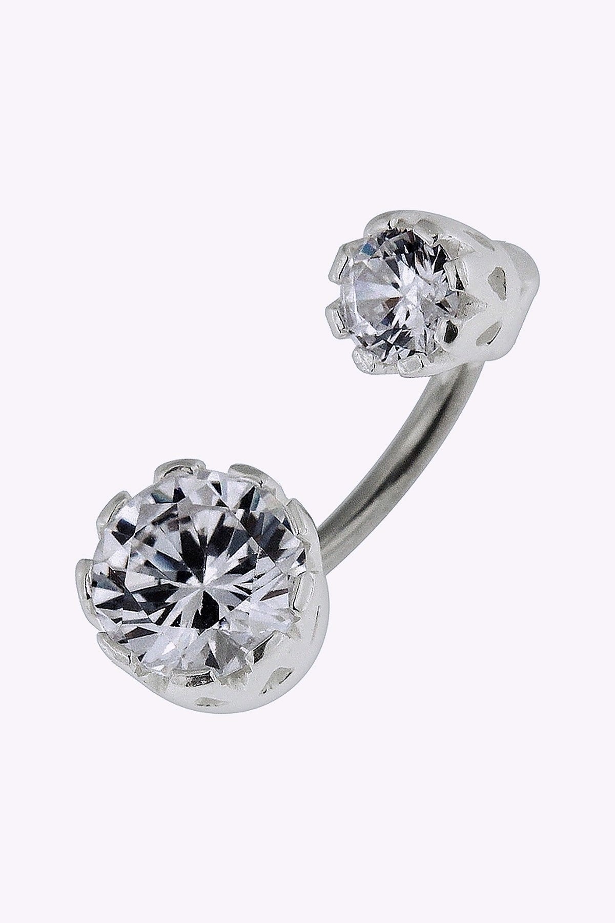 Navelpiercing Dubbla Runda Kristaller