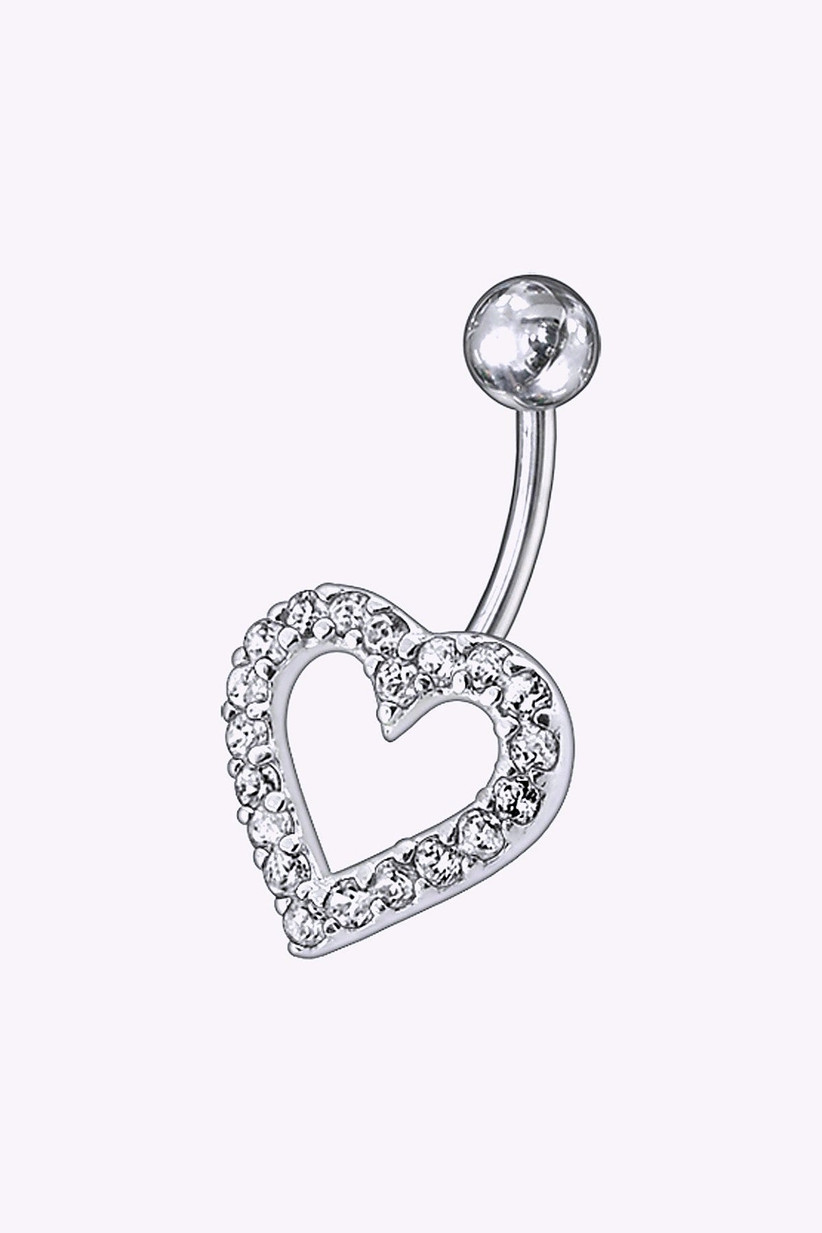 Navelpiercing Genombrutet Harta Med Kristaller