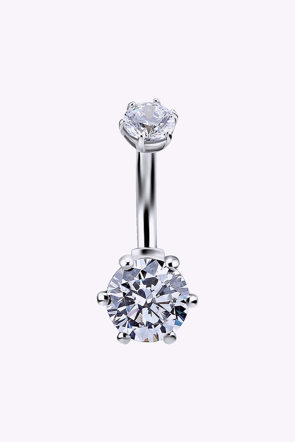 Navelpiercing I 18K Akta Vitguld