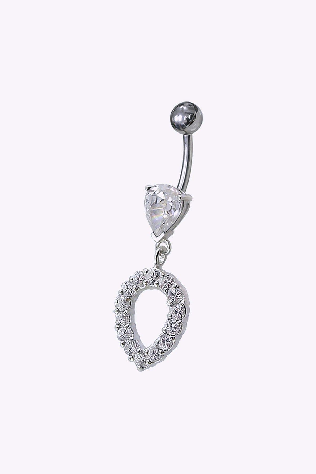 Navelpiercing Kristaller Med Ovalt Hange