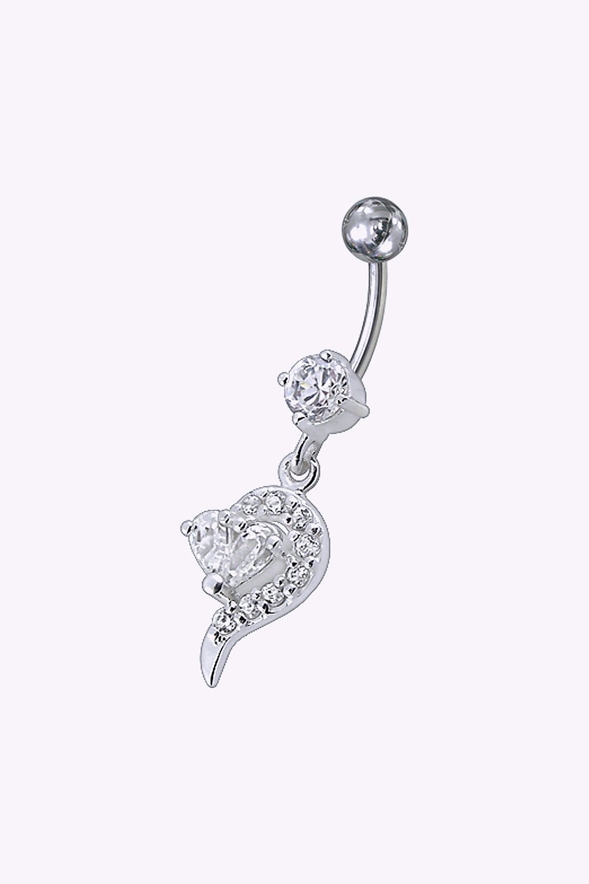 Navelpiercing Kristallhjarta
