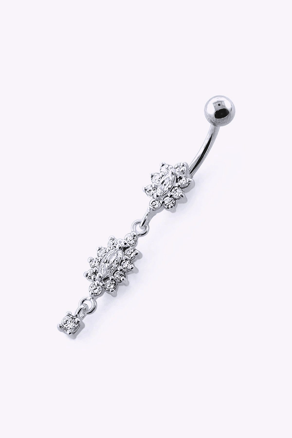 Navelpiercing Med Vackert Kristallhange