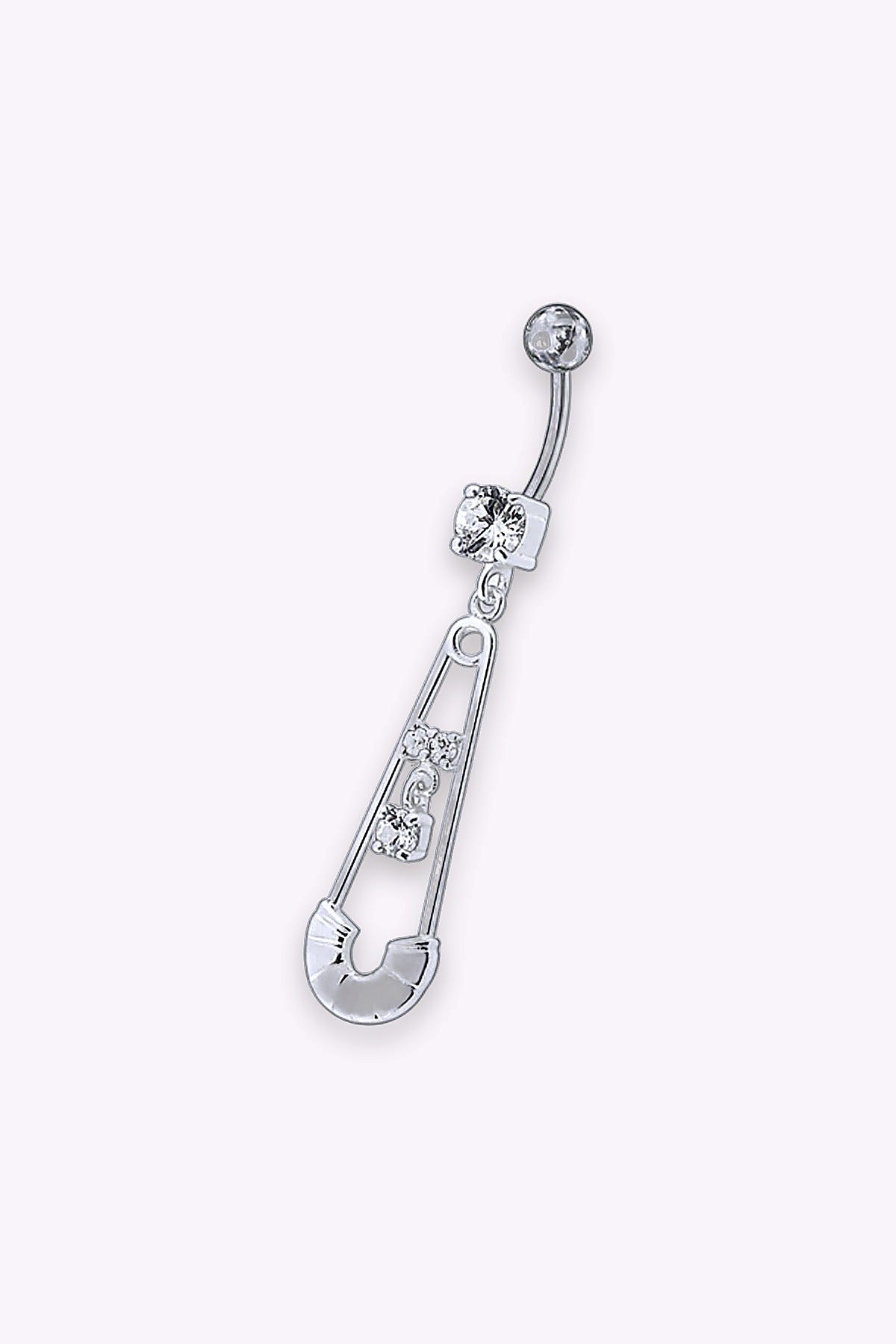 Navelpiercing Sakerhetsnal Med Kristaller