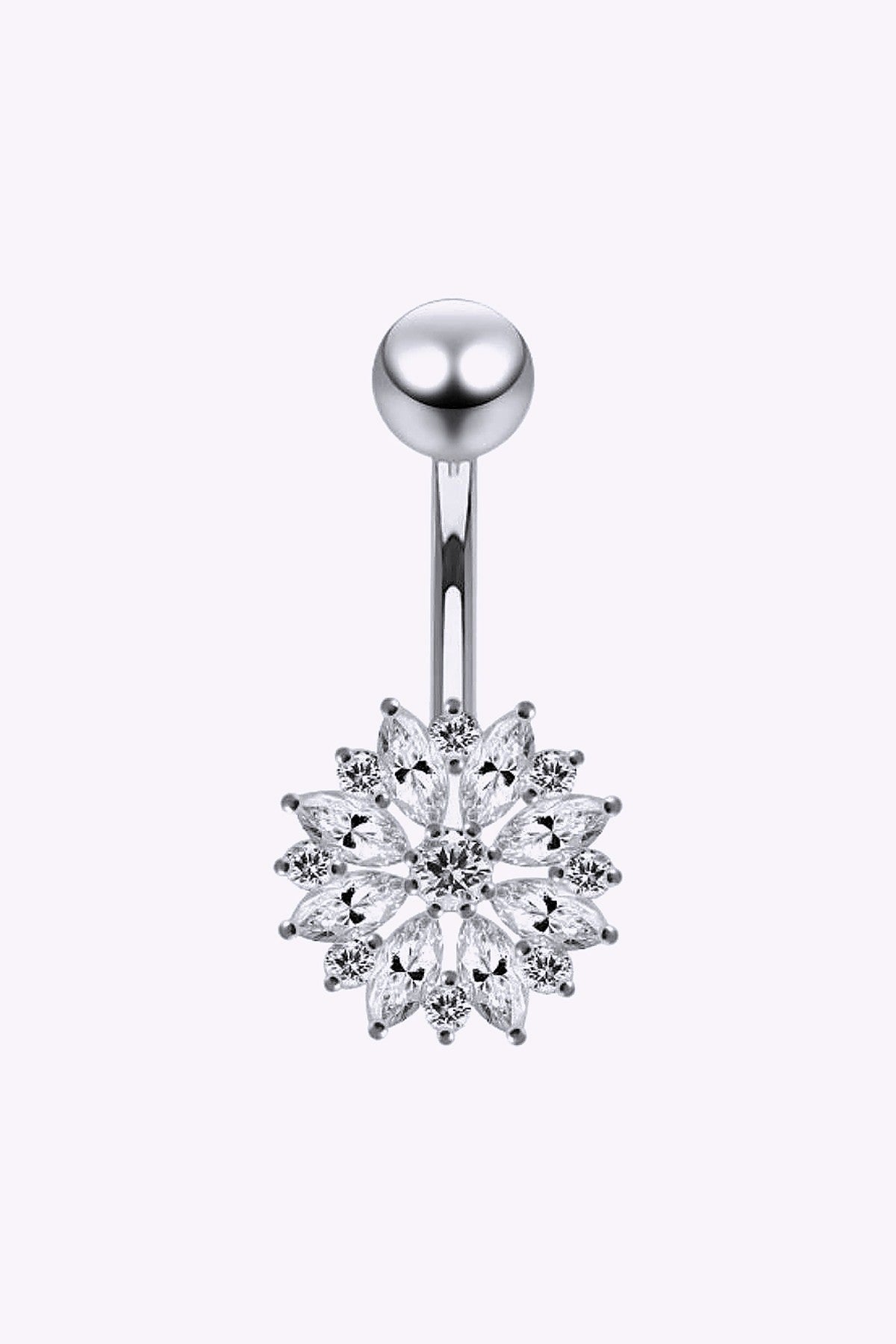 Navelpiercing Stor Glittrig Blomma