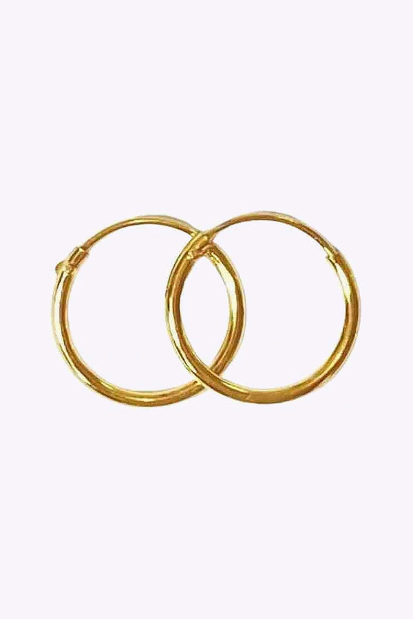 Orhange 12 Mm Guldplaterade Akta Silverringar Creoler