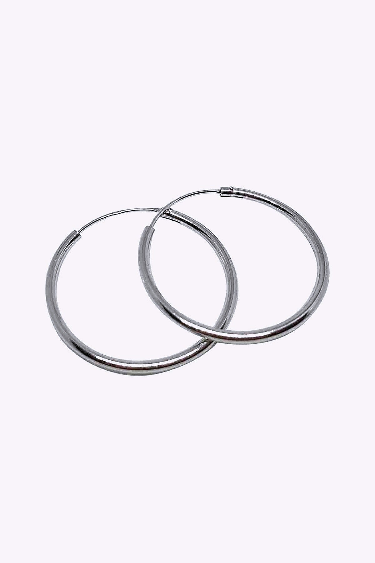 Orhange 25 Mm Akta Silverringar Creoler