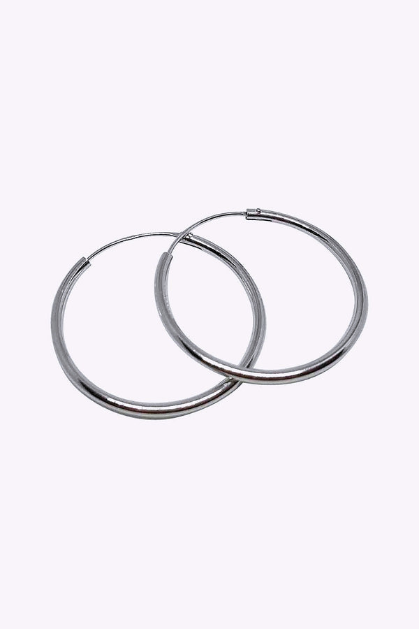 Orhange 25 Mm Akta Silverringar Creoler