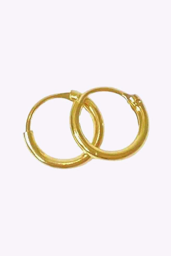 Orhange 6 Mm Guldplaterade Akta Silverringar Creoler