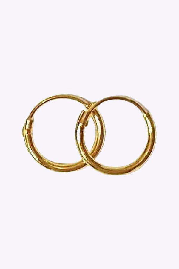 Orhange 8 Mm Guldplaterade Akta Silverringar Creoler