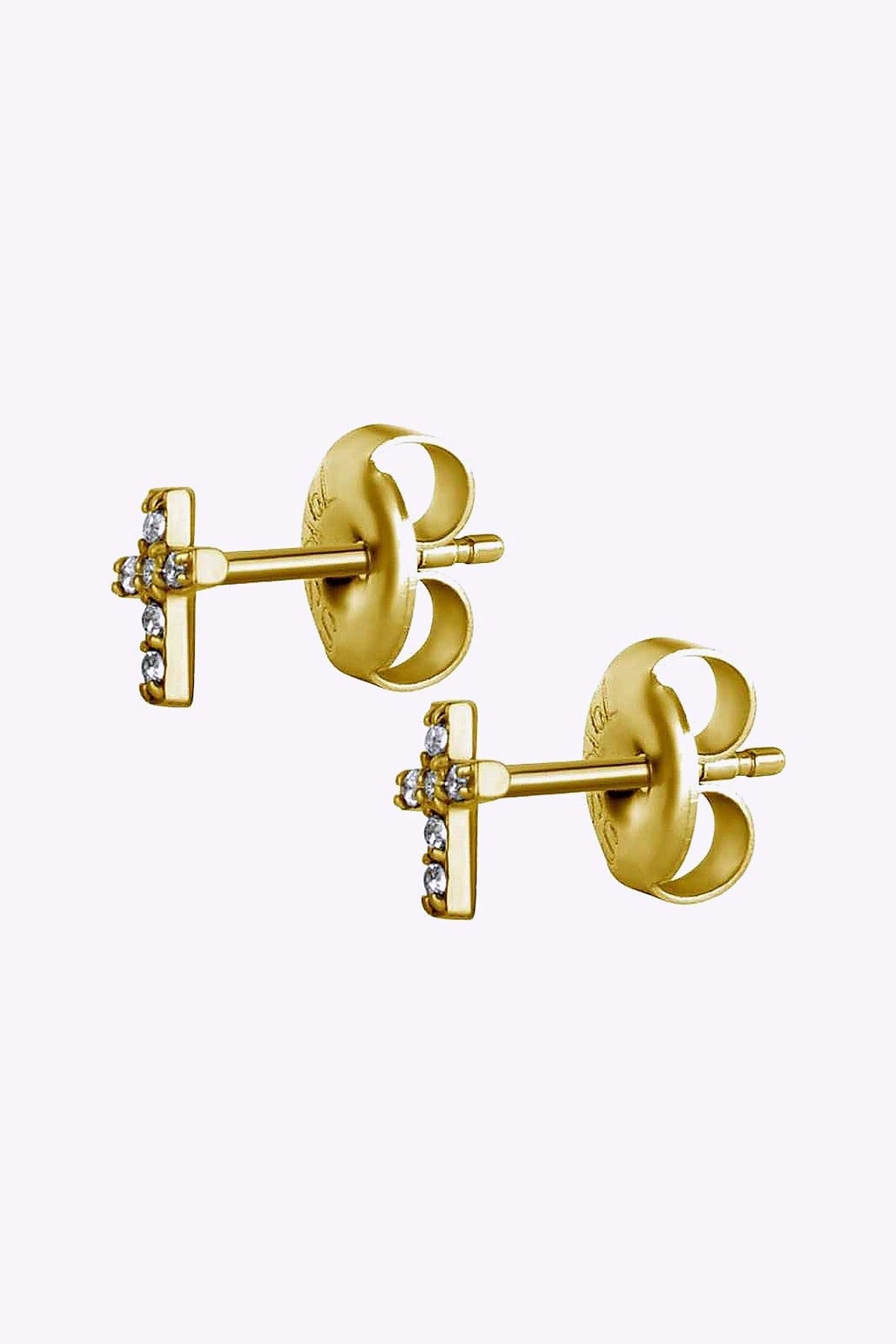 Orhange Med Kors Och Kristaller 18K Guld Pvd