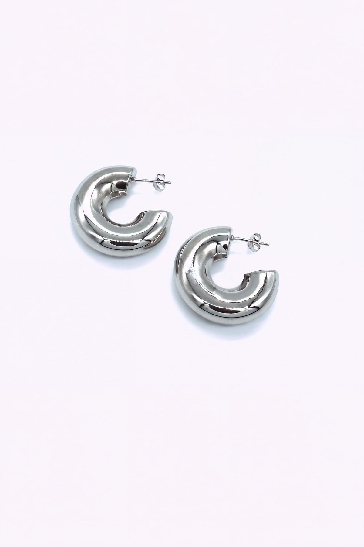 Silver Hoops Bey