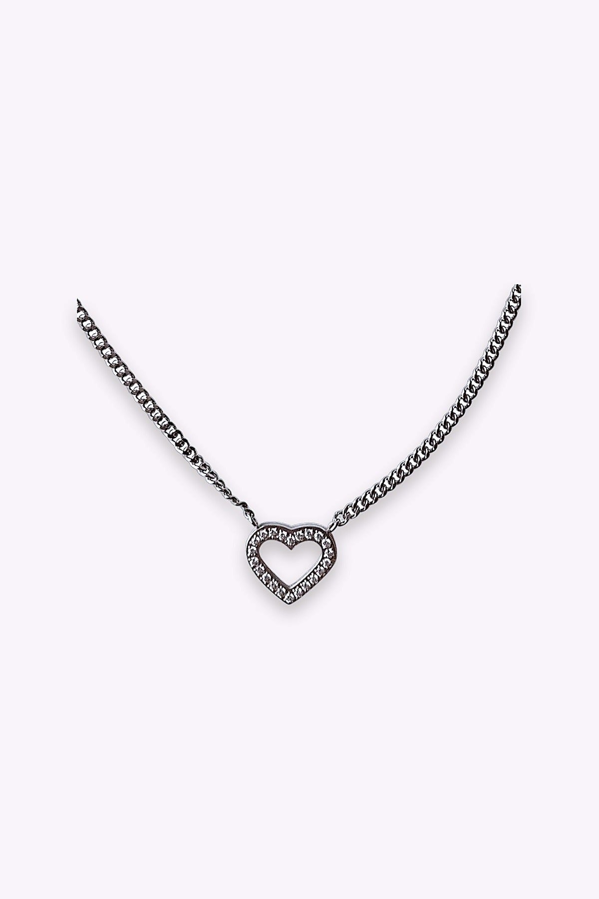 Stalhalsband Kristallhjarta
