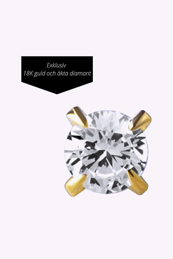 Topp 18K Akta Guld Och Akta Diamant