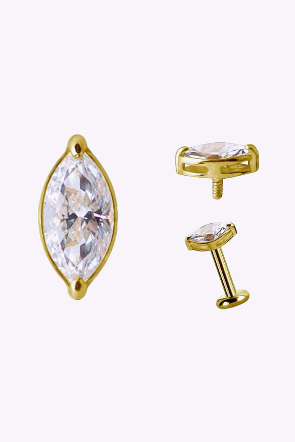 Topp Oval Kristall 18K Guld