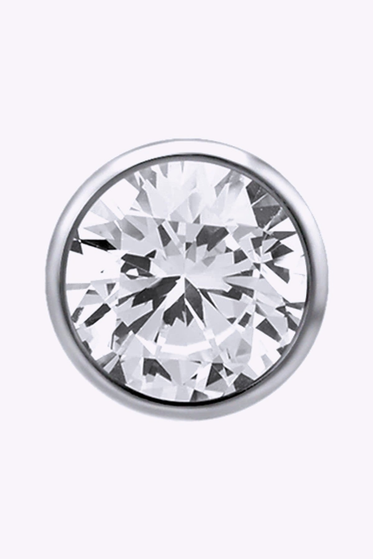 Topp Till Invandigt Gangad Labret 4 Mm Kristall Titan
