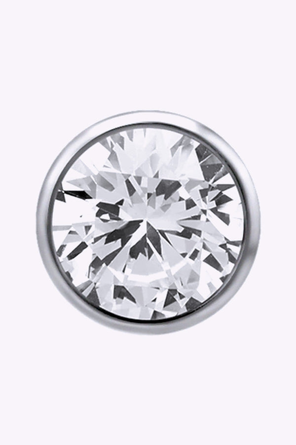Topp Till Invandigt Gangad Labret 4 Mm Kristall Titan